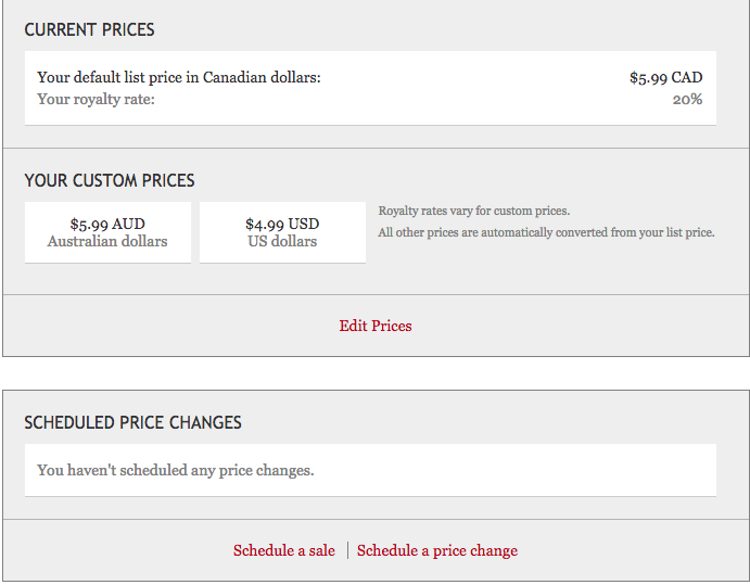显示含当前价格与自定义价格的定价信息图片，并包括排程价格变更的功能。