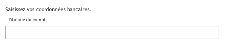 L'auteur est invité à préciser le nom du titulaire du compte dans un champ dédié.